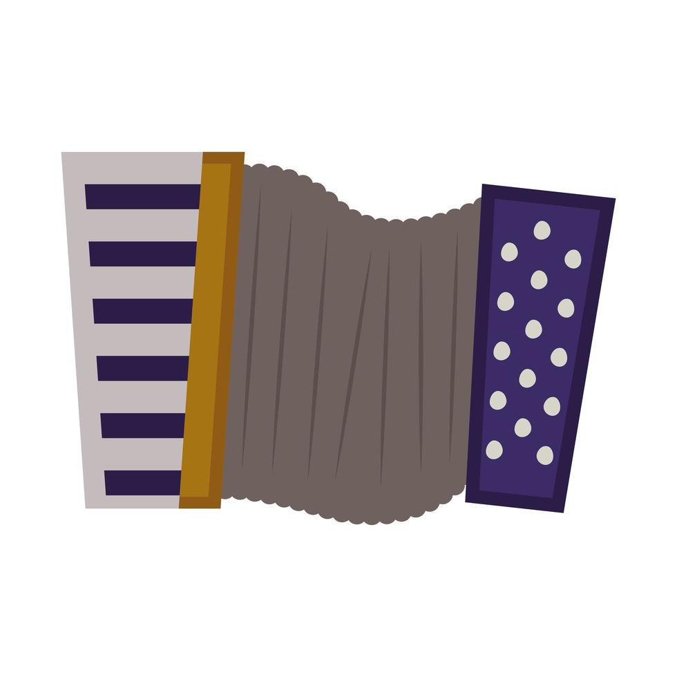 accordeon muziekinstrument geïsoleerde pictogram vector