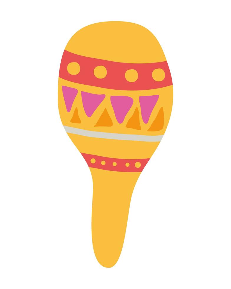 maracas latijns instrument muzikaal icoon vector