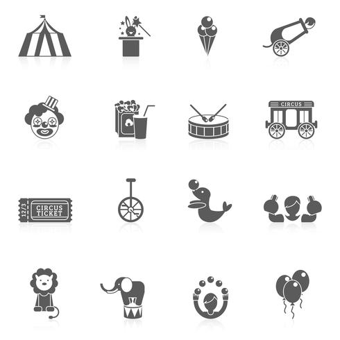 circus pictogram zwart vector