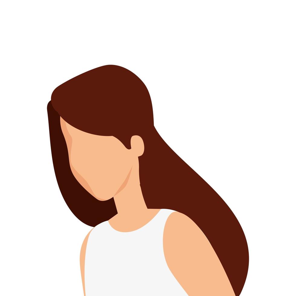 mooie vrouw avatar karakter pictogram vector