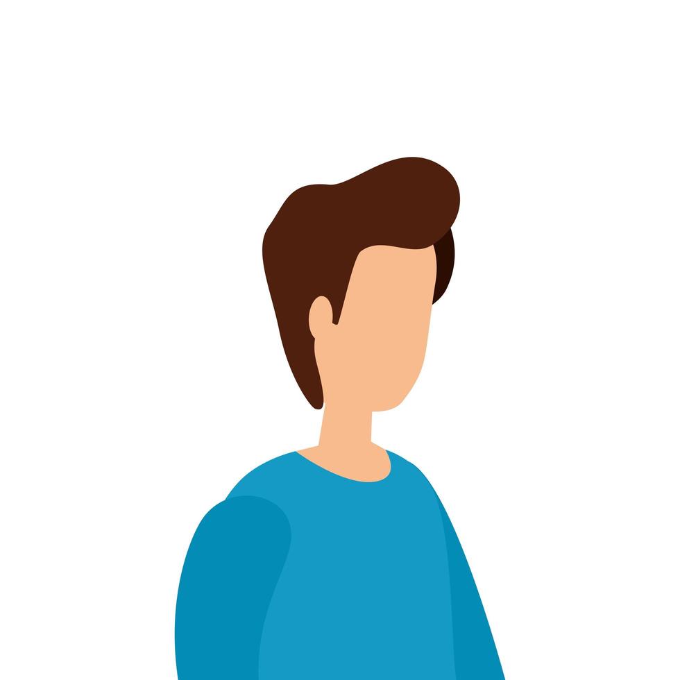 jonge man avatar karakter pictogram vector