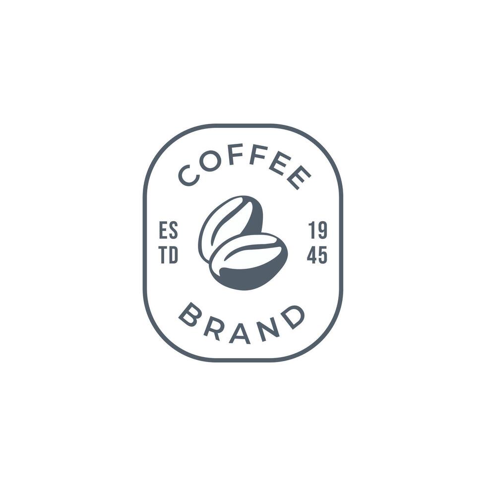 koffie logo met koffie bonen voor koffie winkel vector