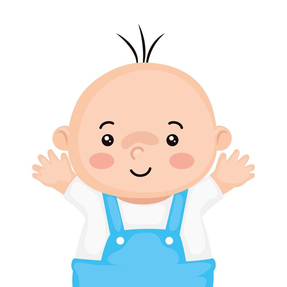 schattig klein babyjongen geïsoleerd pictogram vector