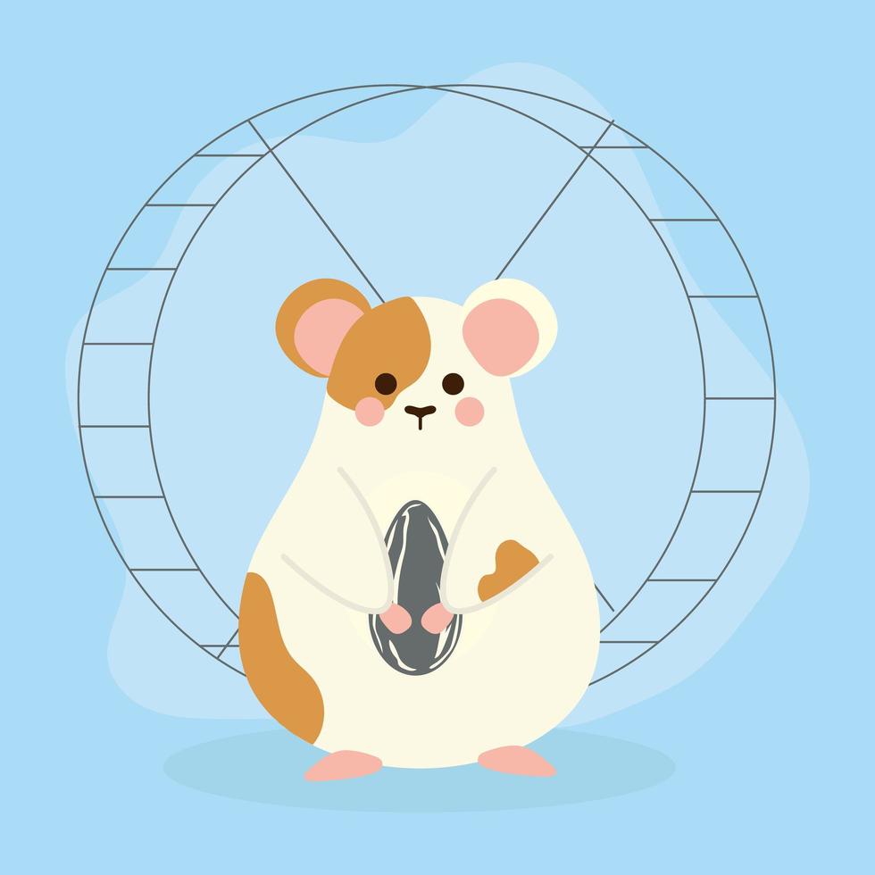 huisdieren hamster met voedsel vector