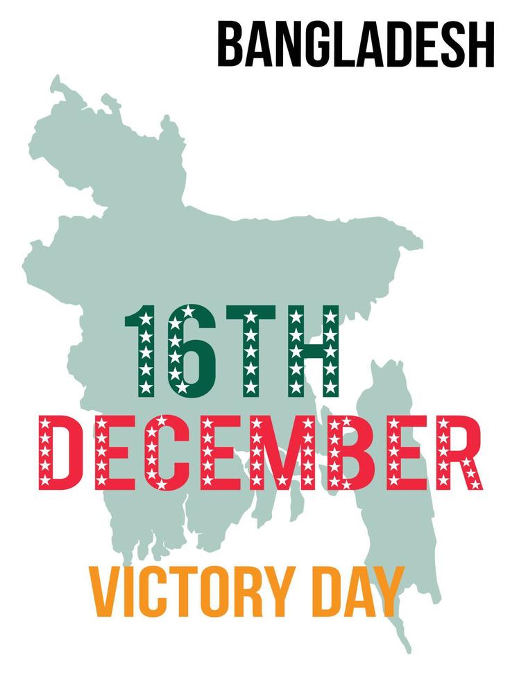 16 december overwinningsdag bangladesh vector