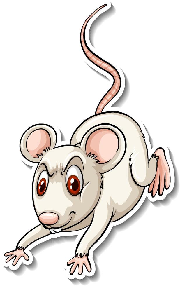 een witte rat cartoon sticker 4629972 - Download Free Vectors, Vector  Bestanden, Ontwerpen Templates
