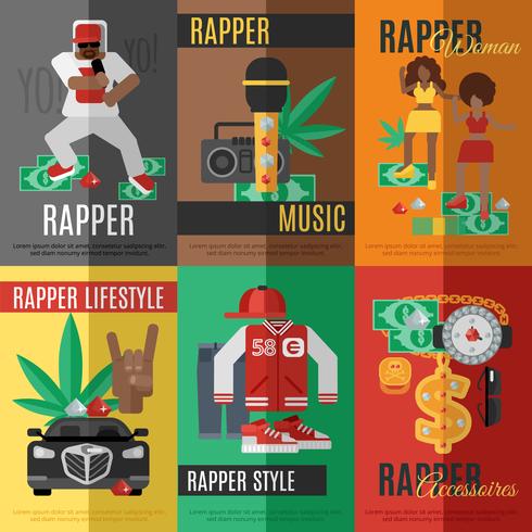 Rap muziekposter vector