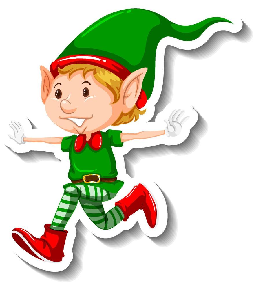 kerst elf stripfiguur vector