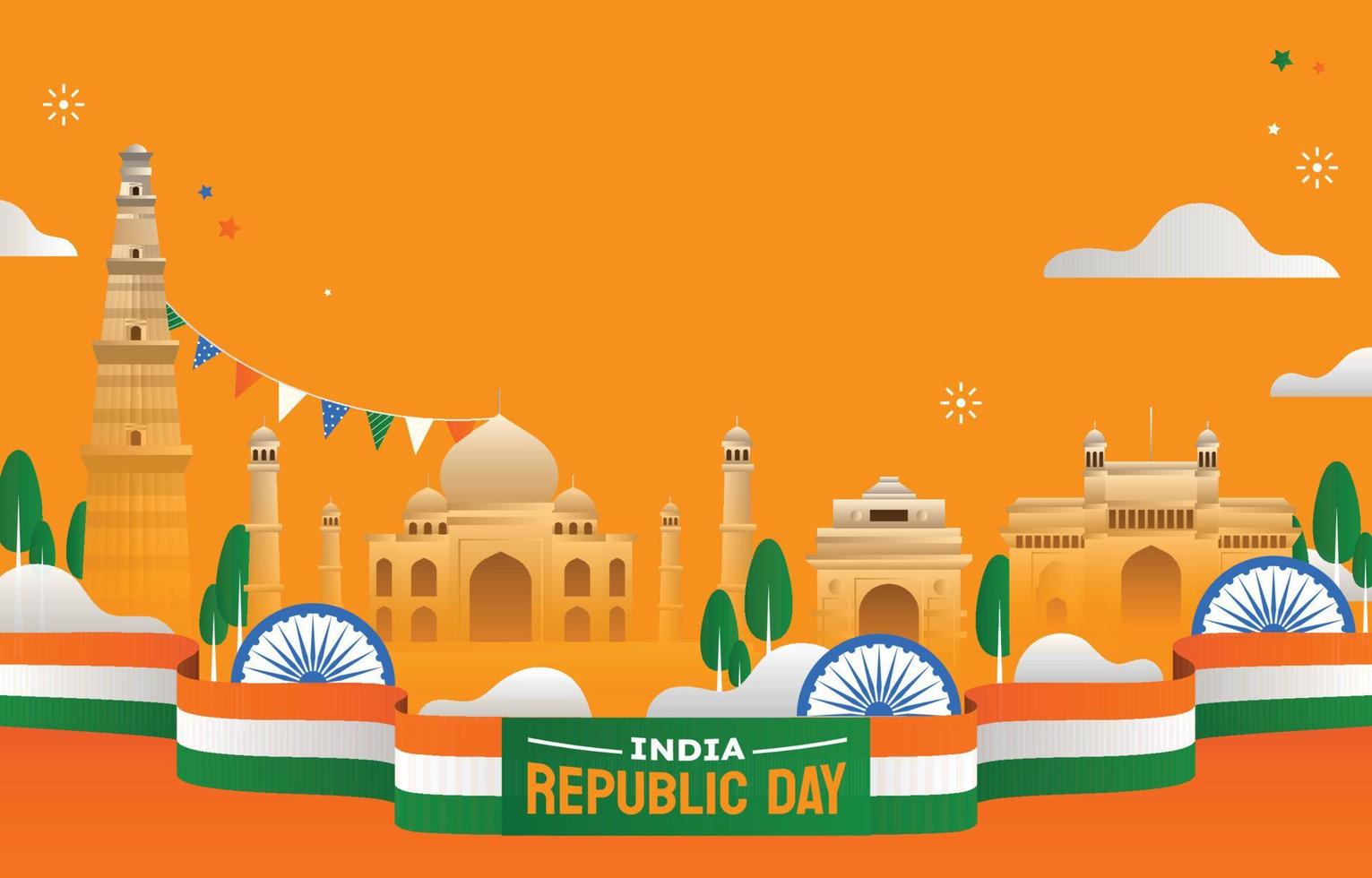 india republiek dag achtergrond vector