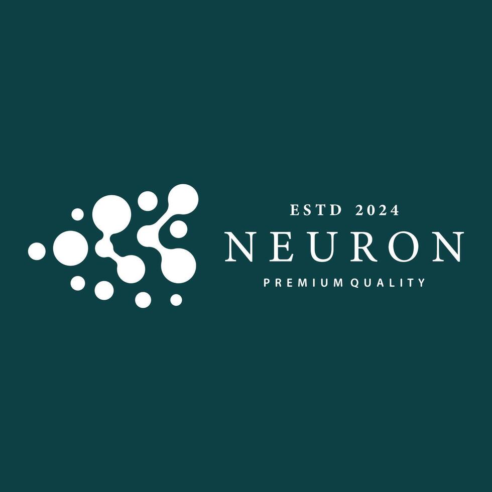 neuron logo, neuron zenuw of zeewier abstract molecuul ontwerp, sjabloon illustratie vector