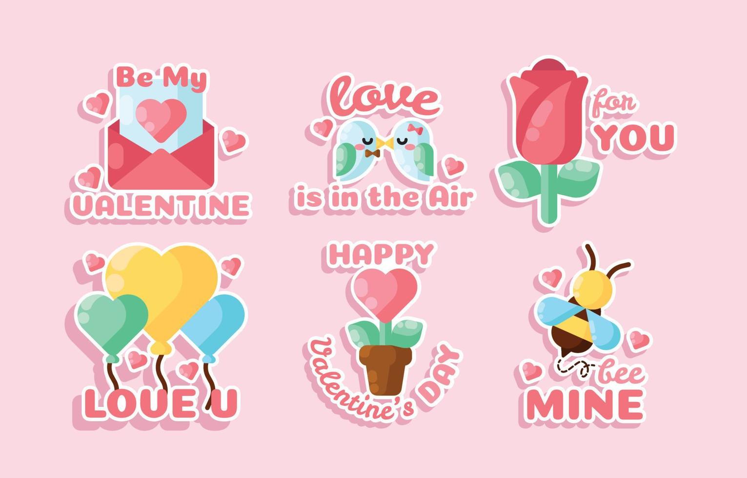 Valentijnsdag sticker vector