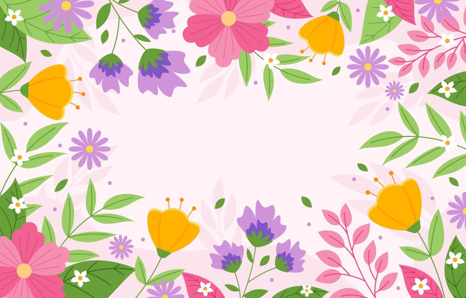 kleurrijke lente bloemen achtergrond vector