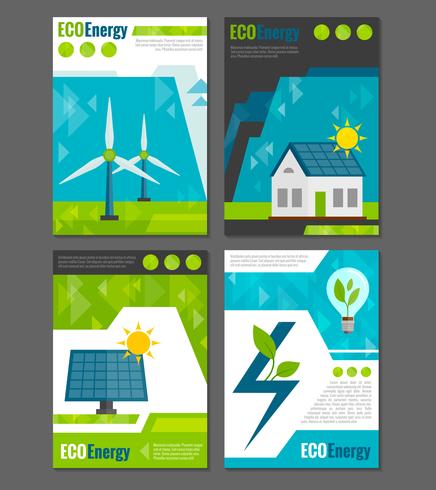 Eco energie pictogrammen poster vector