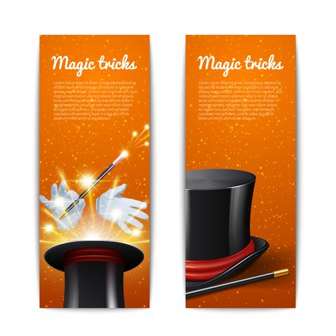 magische banners instellen vector