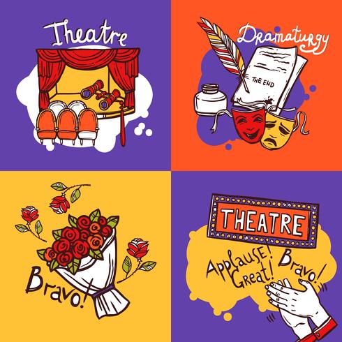 Theater ontwerpconcept vector