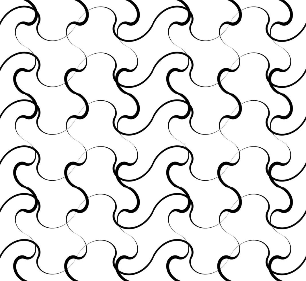 naadloos patroon. zwart-wit abstracte psychedelische kunst backg vector