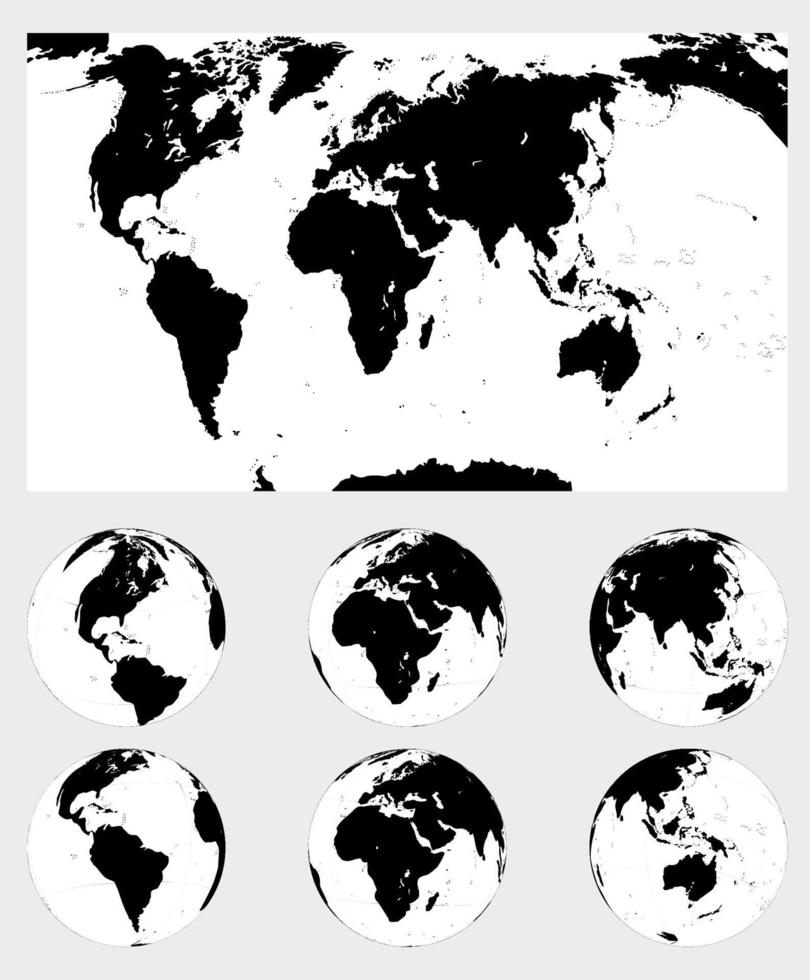 wereldkaart. vectorillustratie. vector