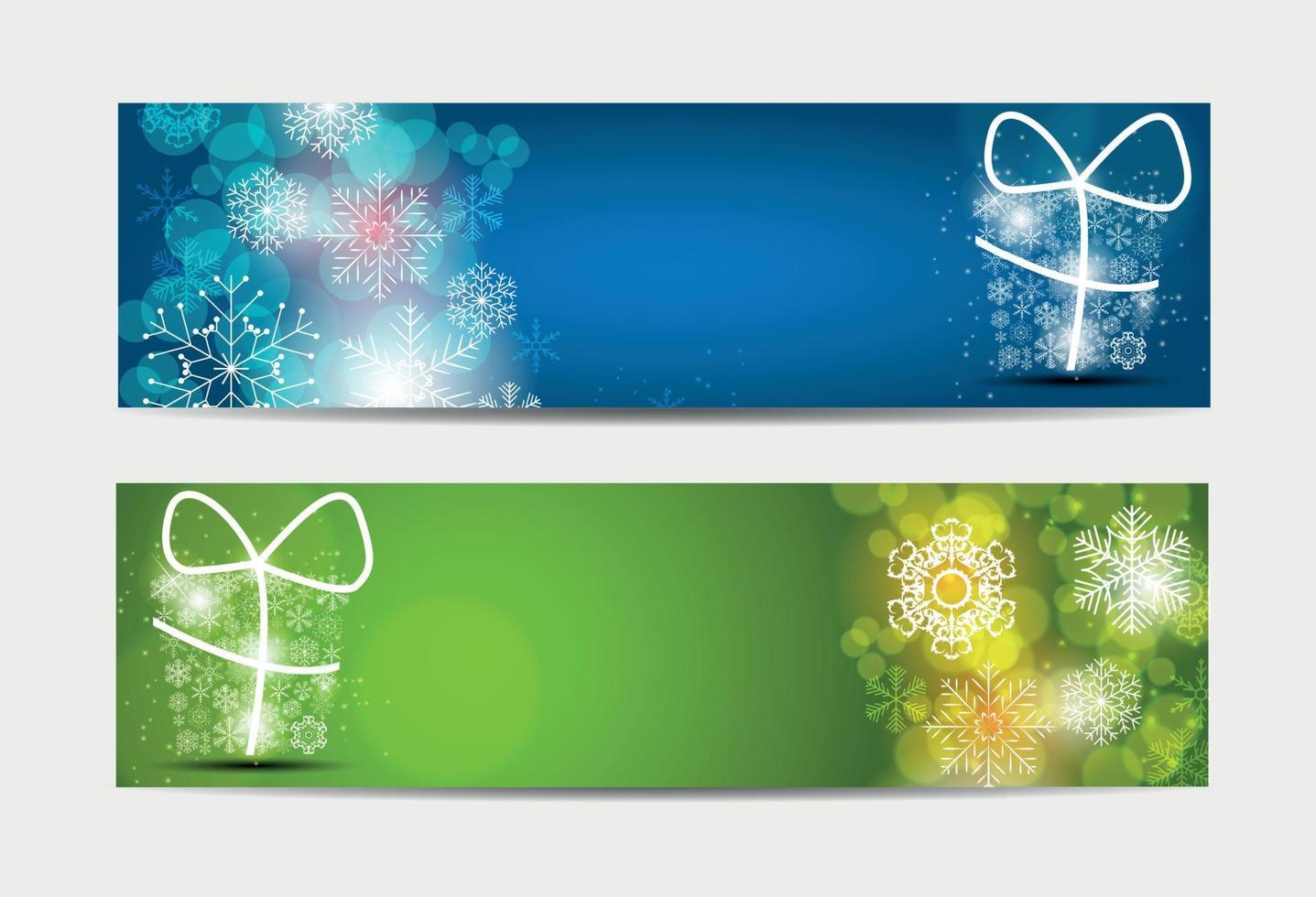 kerst sneeuwvlokken website banner en kaart achtergrond vector i