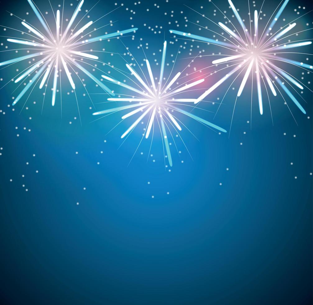 glanzende vuurwerk achtergrond vectorillustratie vector