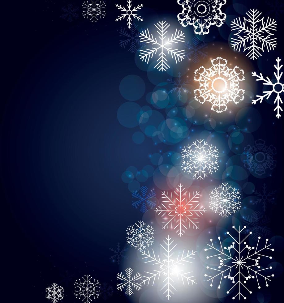 kerst sneeuwvlokken achtergrond vectorillustratie vector
