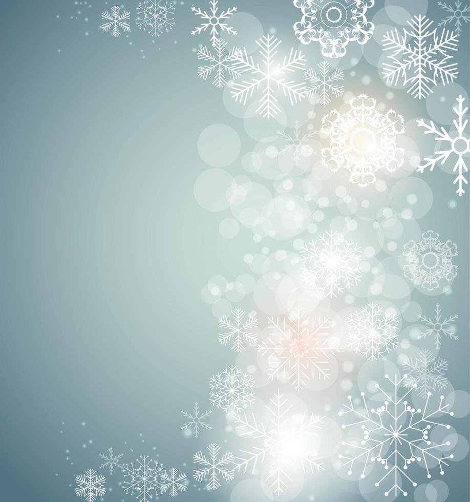 kerst sneeuwvlokken achtergrond vectorillustratie vector