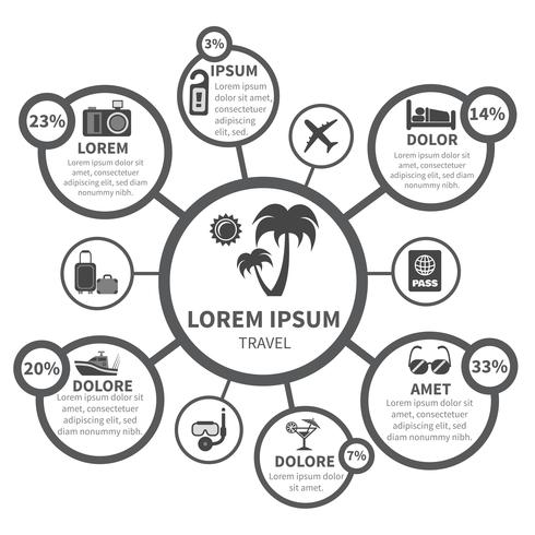 Vakanties reizen infographics ontwerpelementen vector