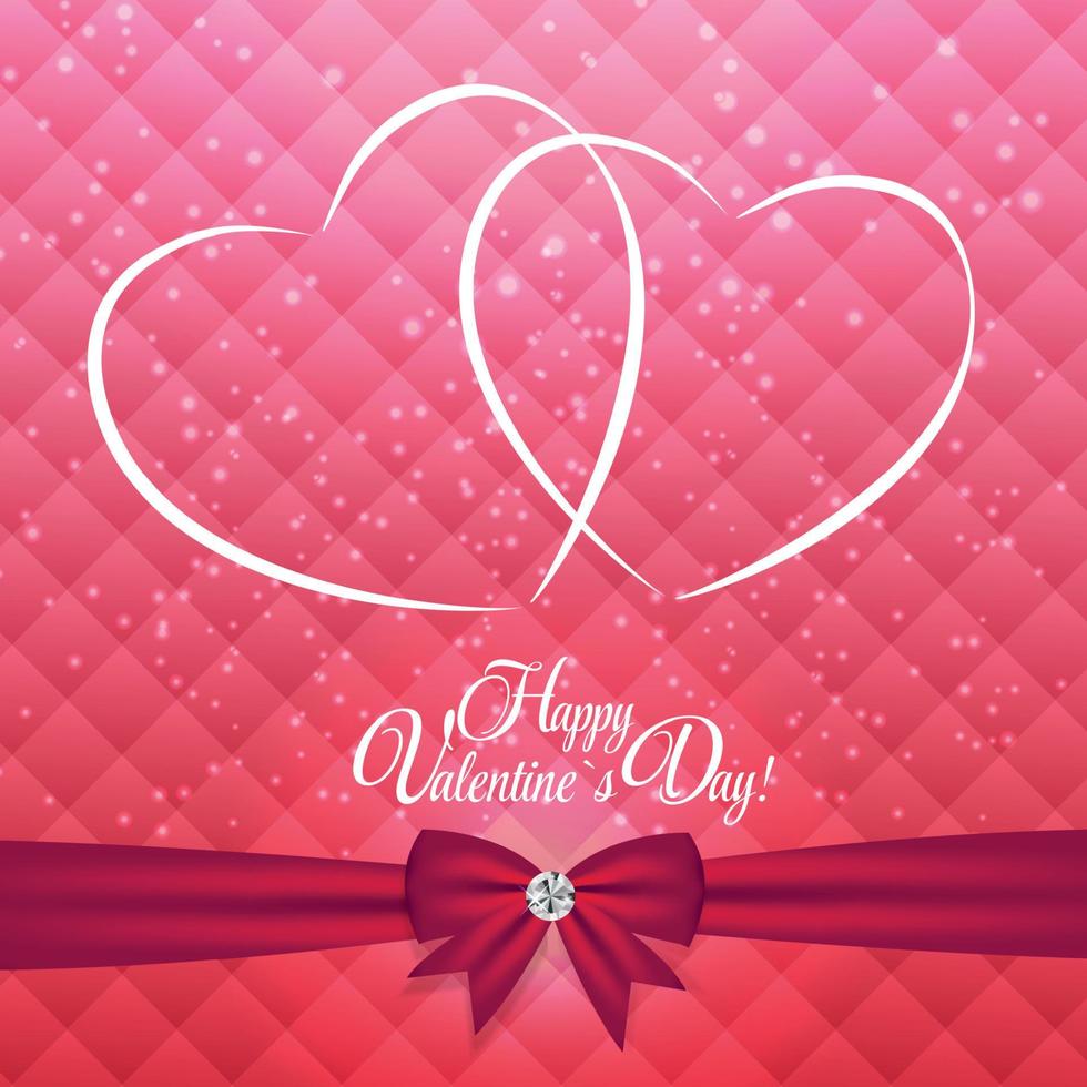 gelukkige Valentijnsdag kaart met hart. vector illustratie