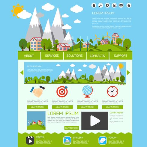 Eco-websitesjabloon vector