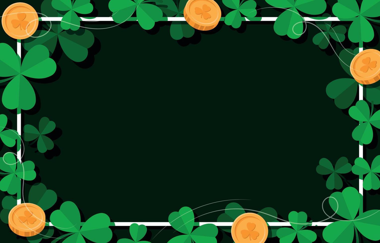 st.patrick's day klaver achtergrond vector