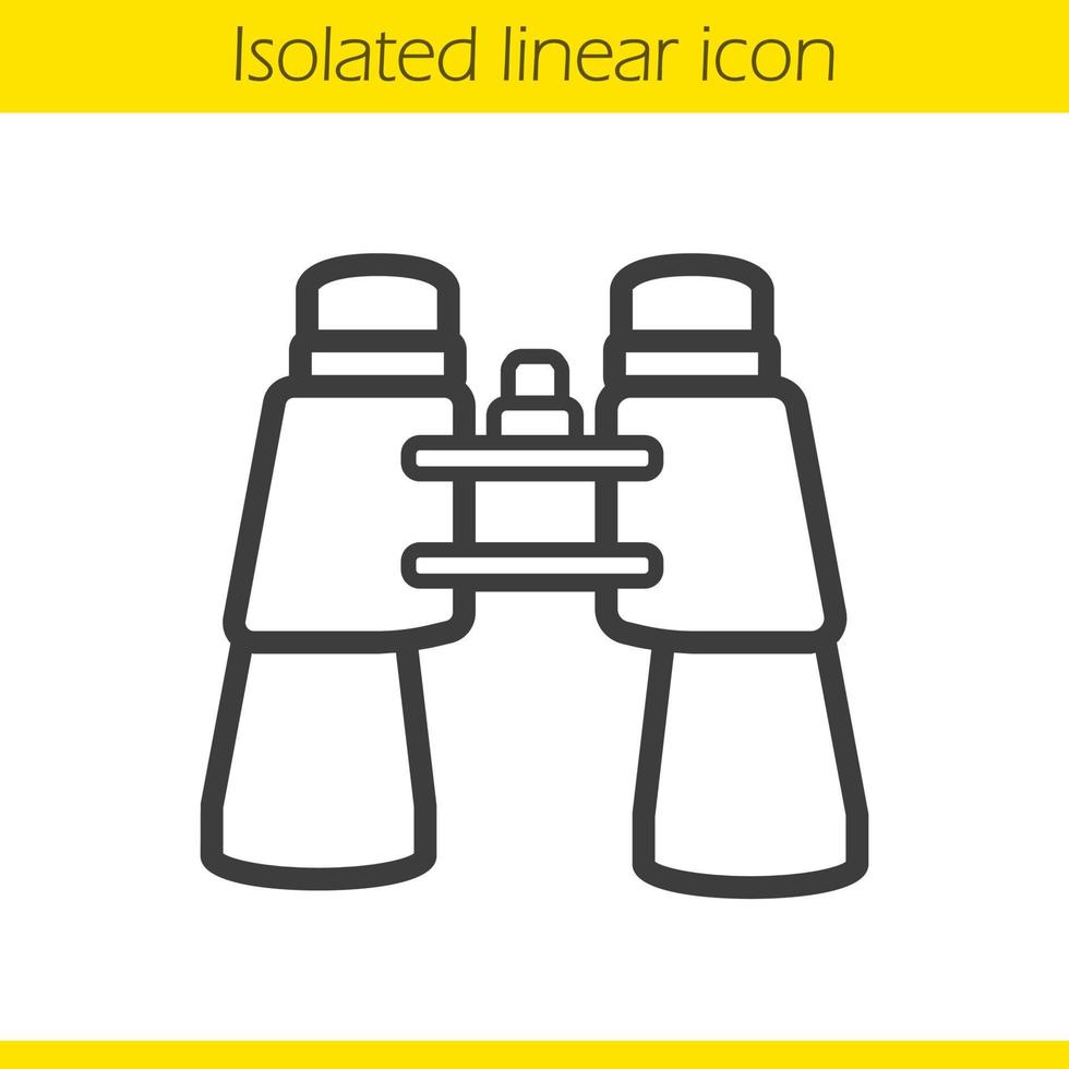 verrekijker lineaire pictogram. toezicht instrument. toeristische apparatuur dunne lijn illustratie. verrekijker contour symbool. vector geïsoleerde overzichtstekening