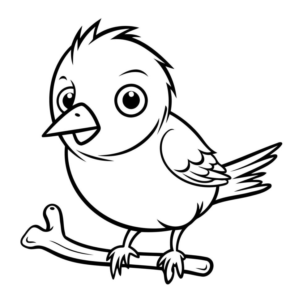 krijgen aanbiddelijk en gemakkelijk vogel illustraties met schoon lijn kunst in deze schets icoon verzameling. vector
