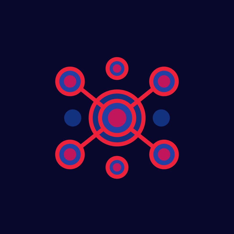 hub, verbindingspictogram, vlakke stijl vector