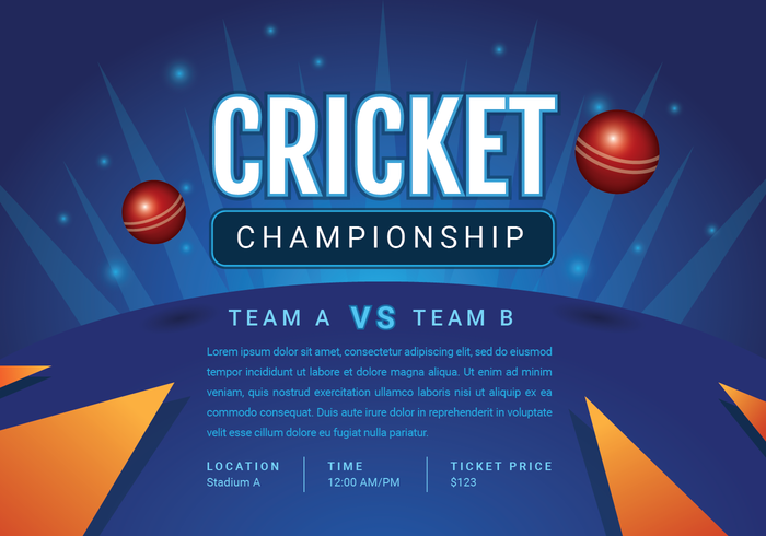 cricket kampioenschap posterontwerp vector
