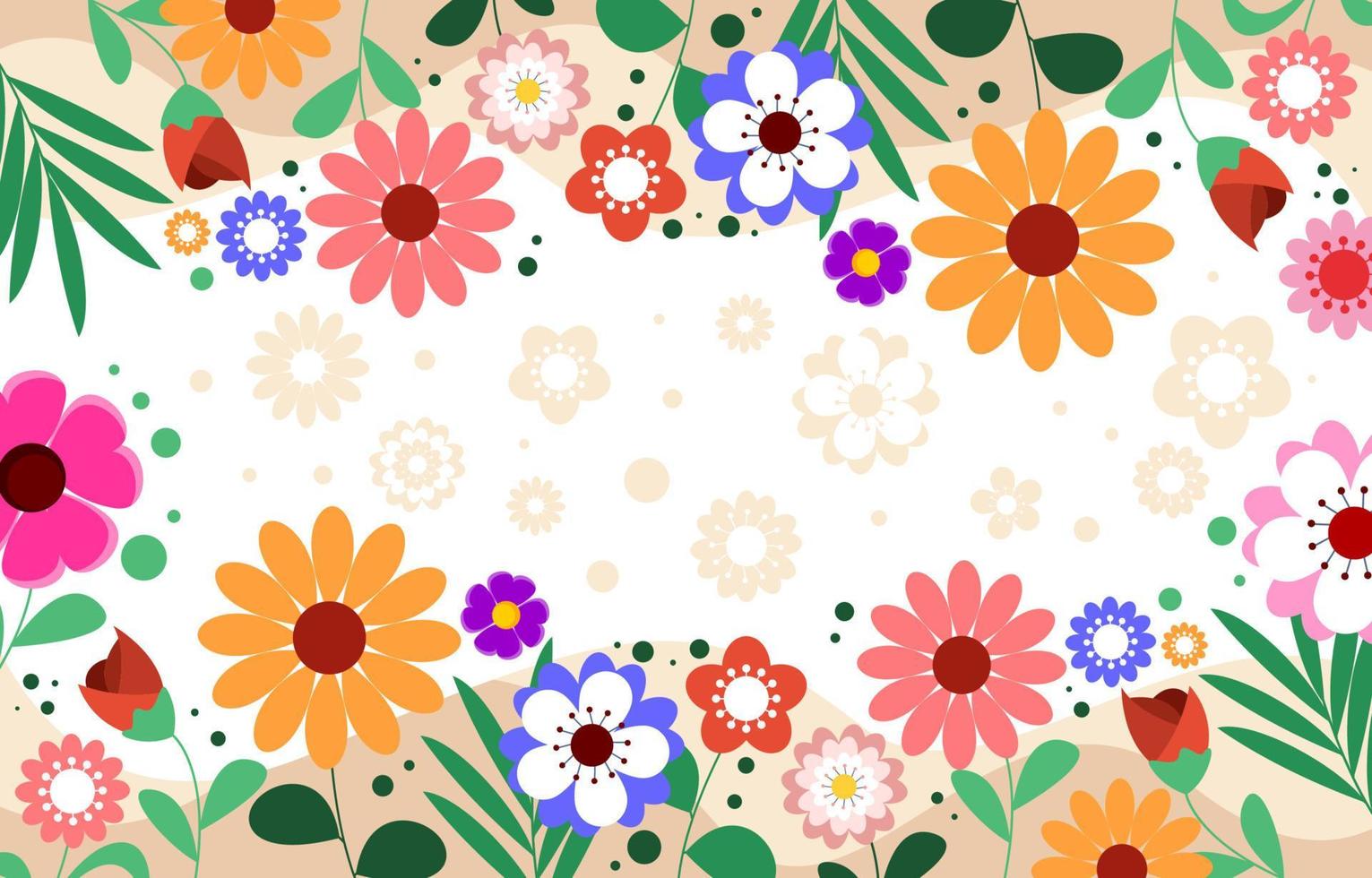 lente bloemen achtergrond in pastelkleur vector