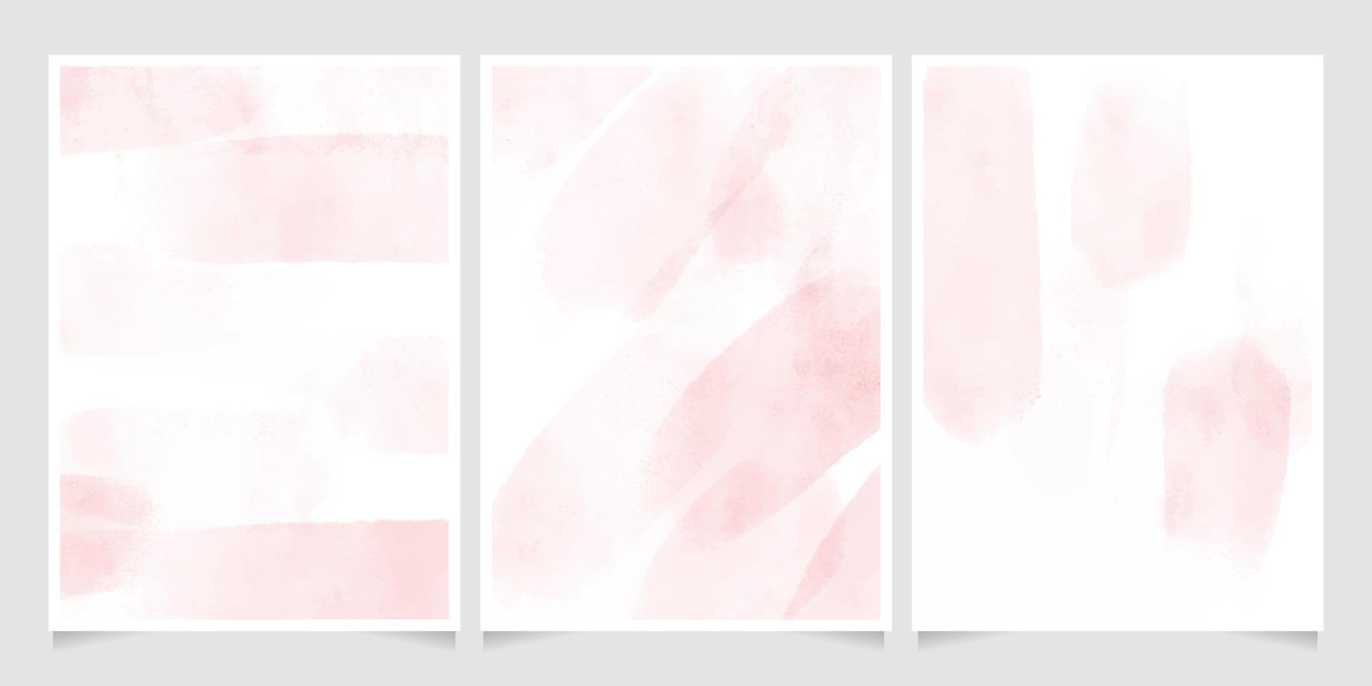 roze aquarel nat wassen splash 5x7 uitnodigingskaart achtergrond sjabloon collectie vector