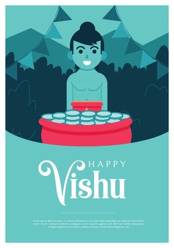 Vishu Poster Vectorontwerp vector