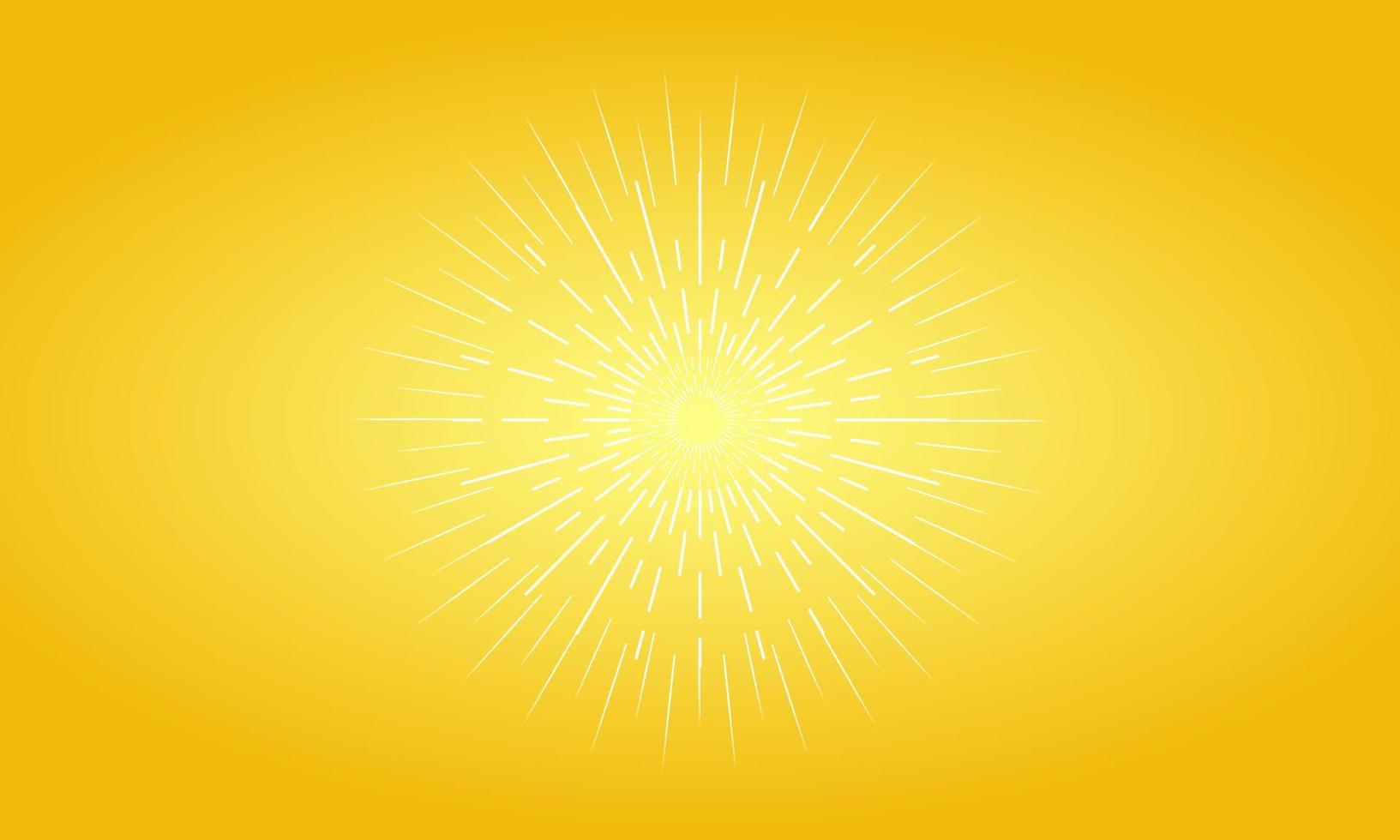 gele zonlicht vectorillustratie op witte achtergrond. creatief icoon. vector