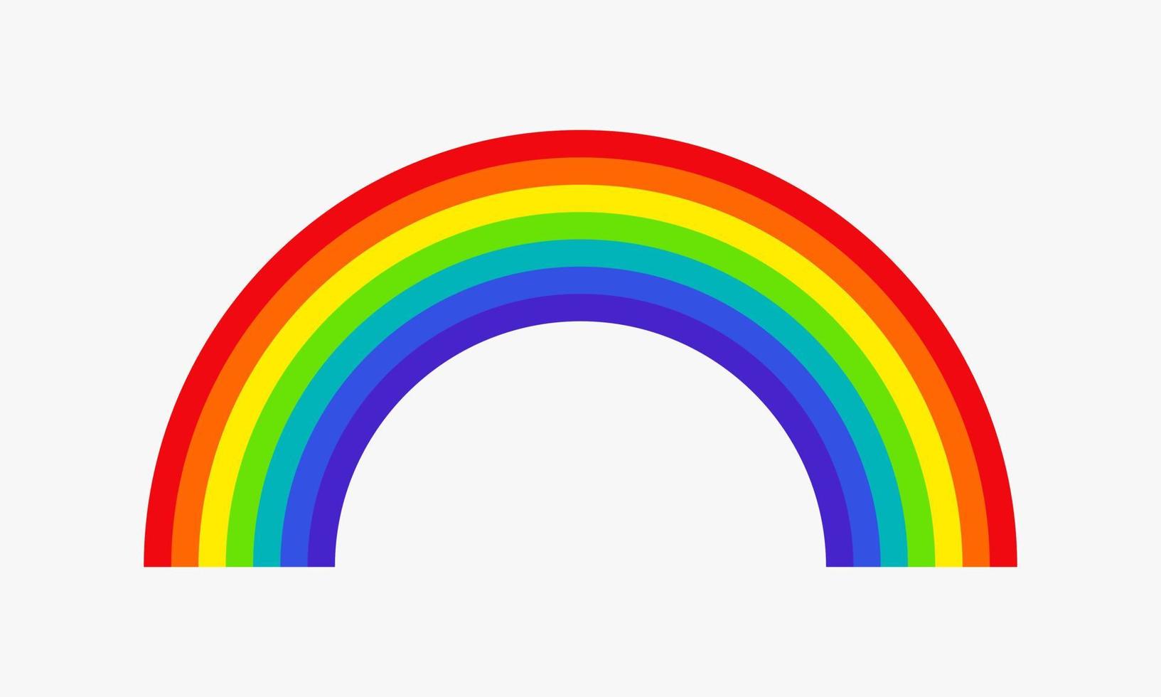 regenboog gebogen grafisch ontwerp vectorillustratie. vector