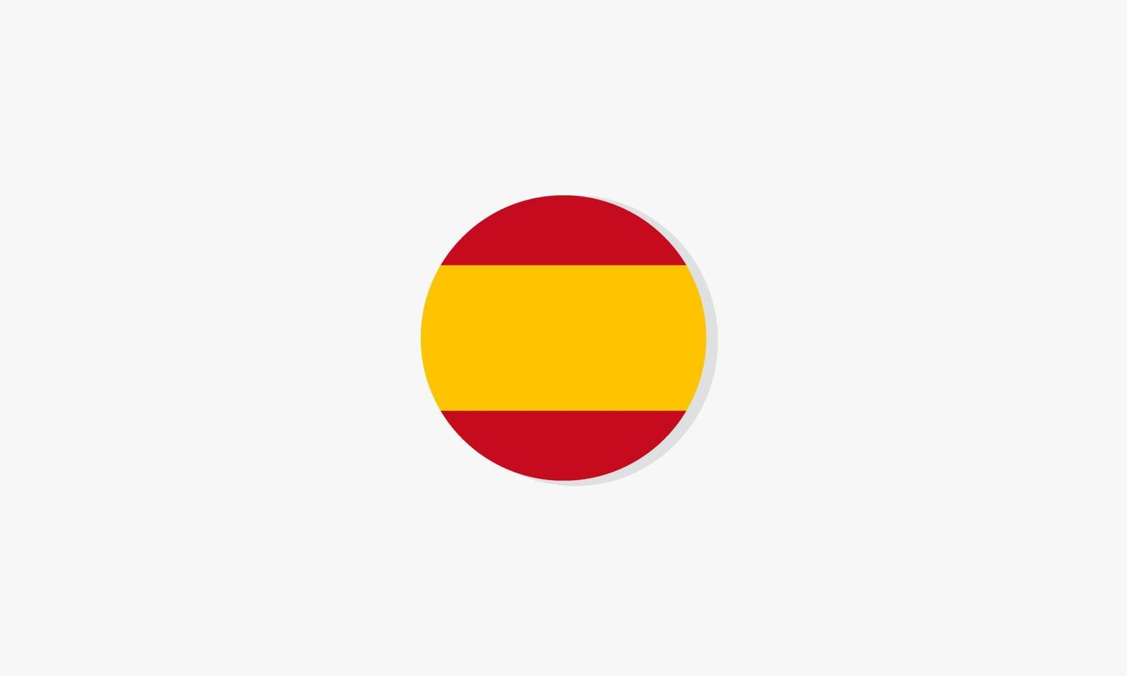 spanje cirkel vlag grafisch ontwerp vector. vector