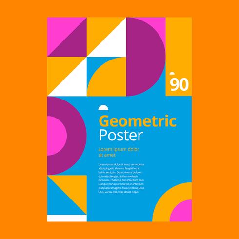 Geometrisch posterontwerp vector