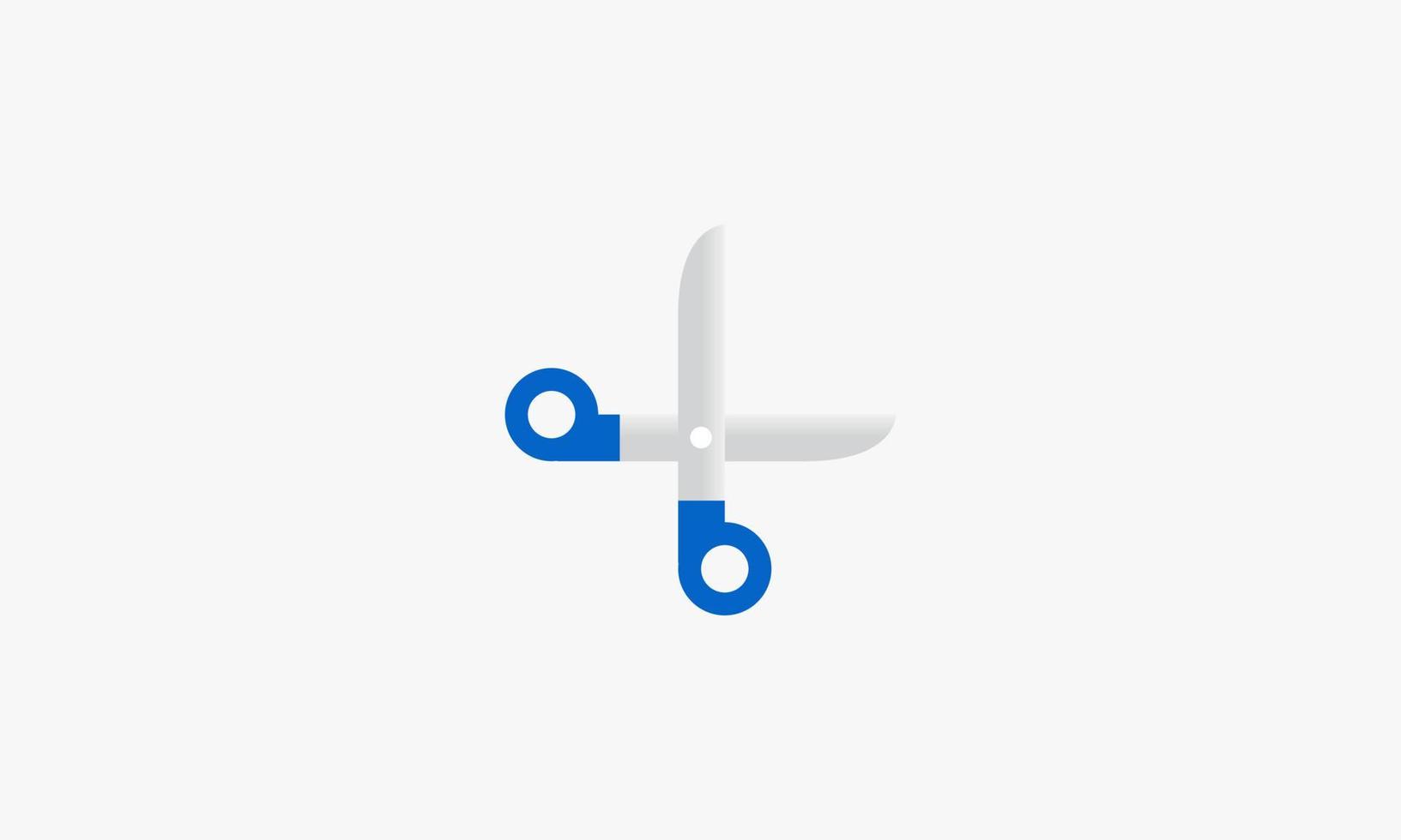 blauwe schaar moderne icoon. vectorillustratie. vector