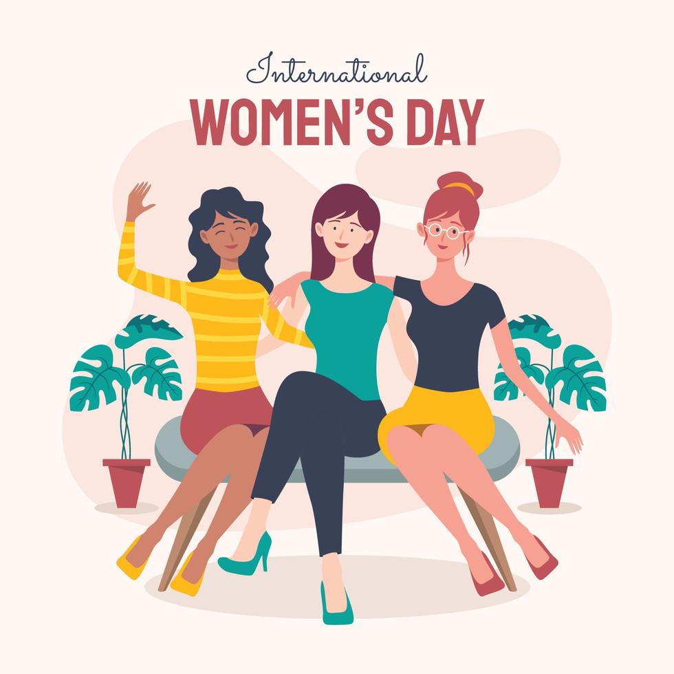 bewustwording campagne internationale vrouwendag vector
