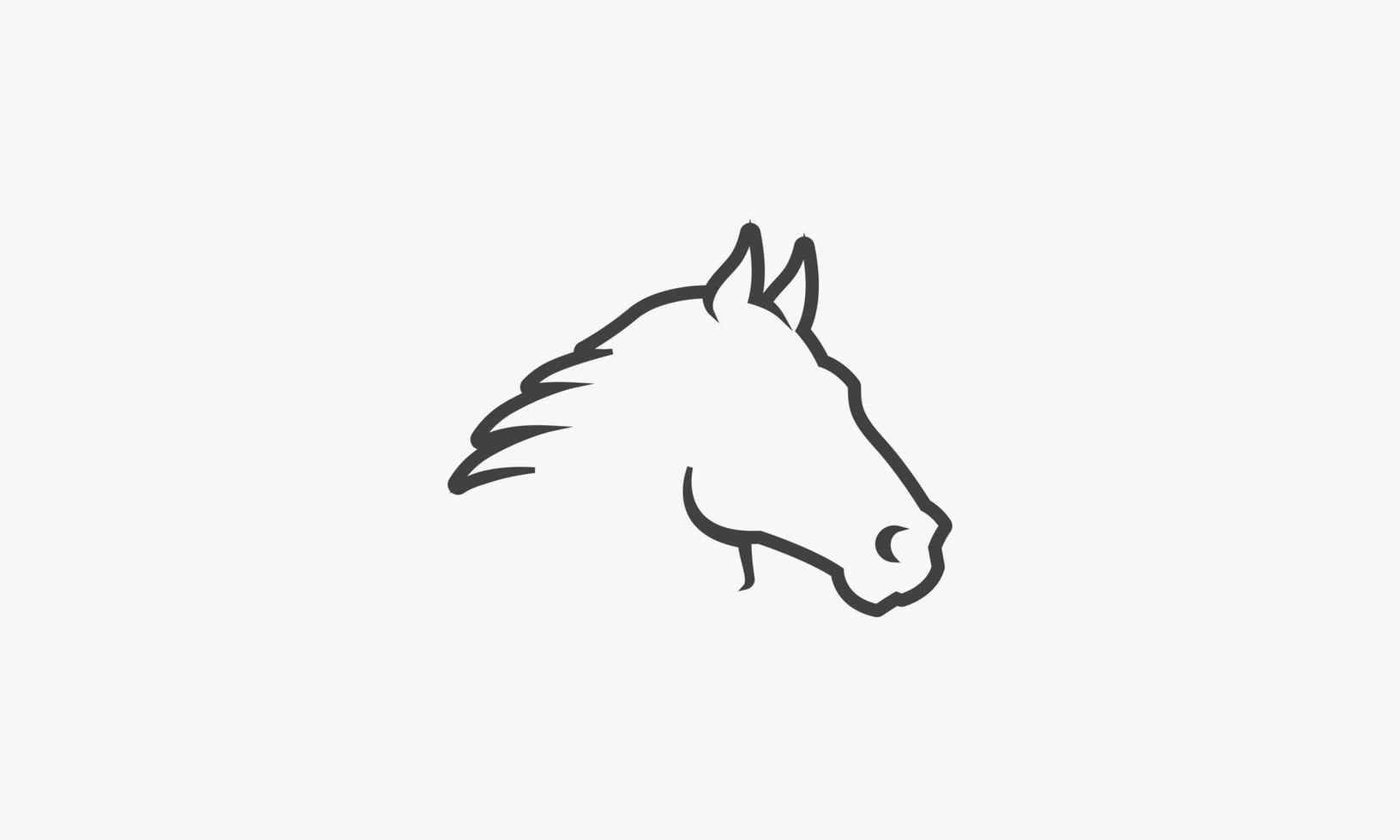 paard vectorillustratie op witte achtergrond. creatief icoon. vector