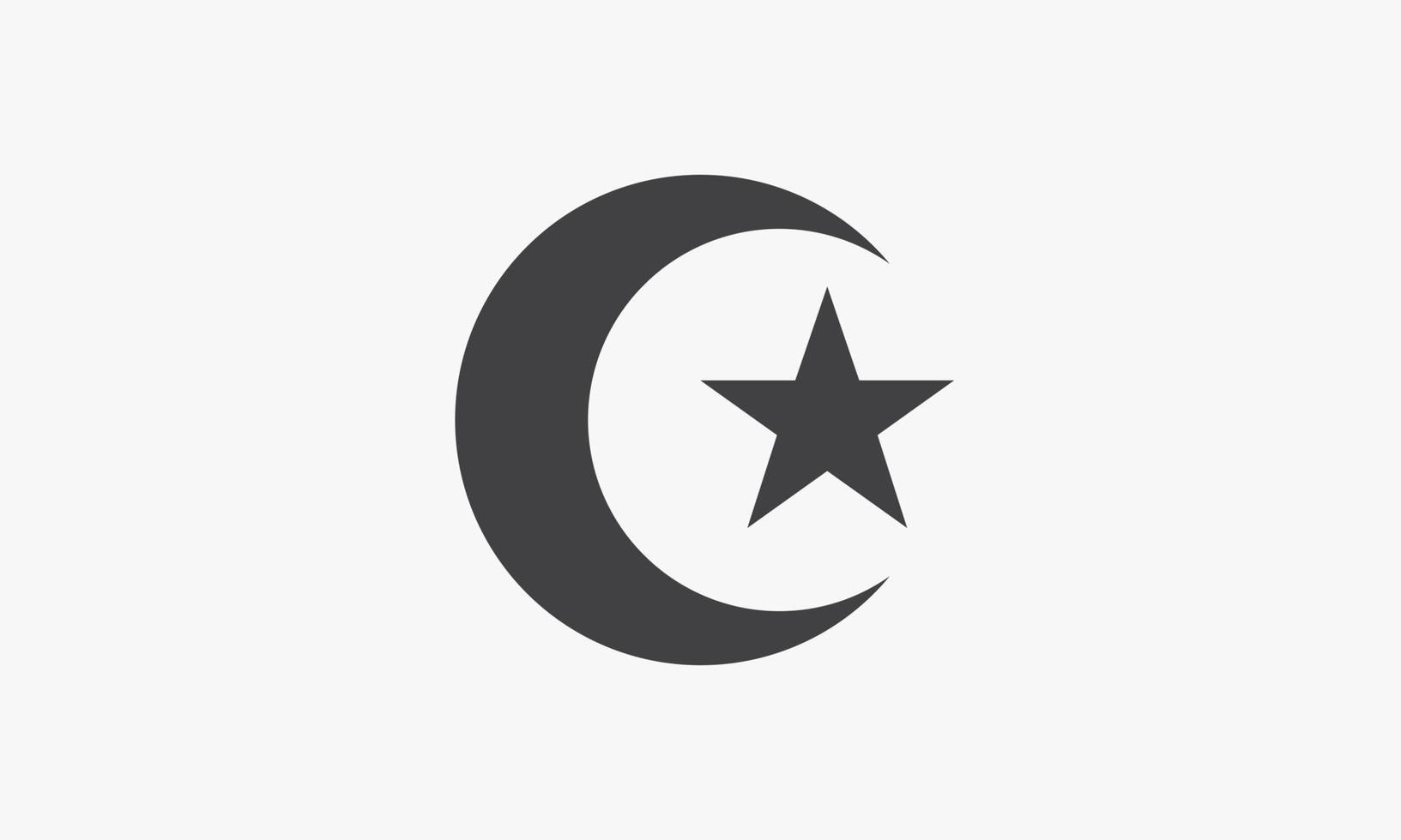 islamitische symbool vectorillustratie. creatieve pictogram geïsoleerd op een witte achtergrond. vector