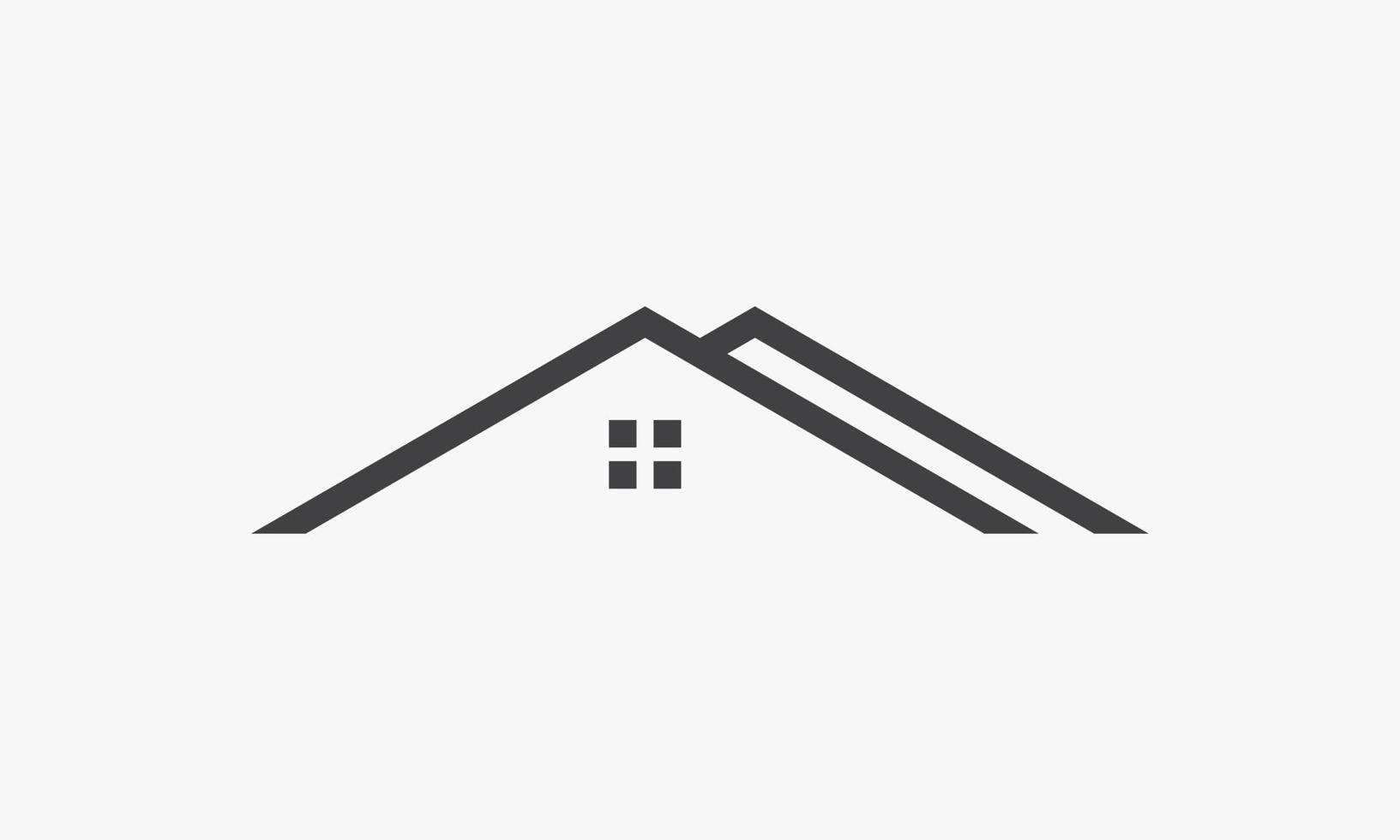 dak huis pictogram ontwerp platte vectorillustratie. geïsoleerd op een witte achtergrond. vector