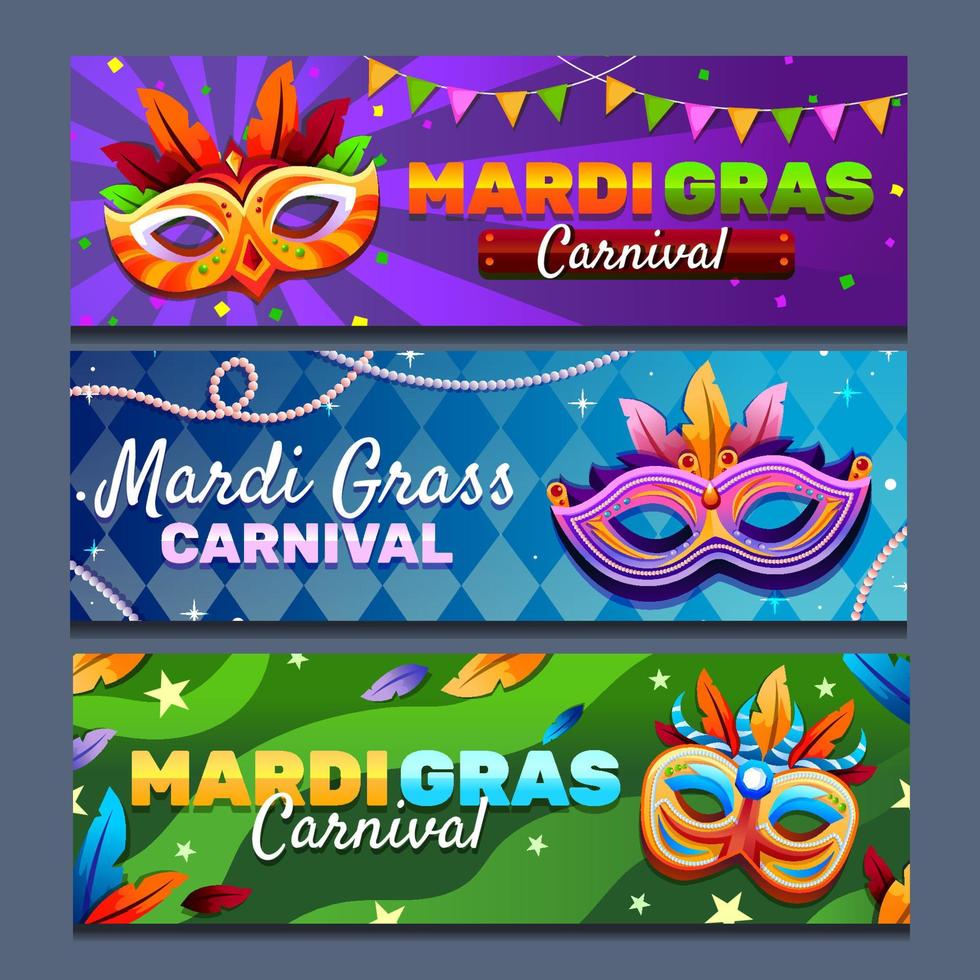 mardi gras kleurrijk gezichtsmasker festival vector
