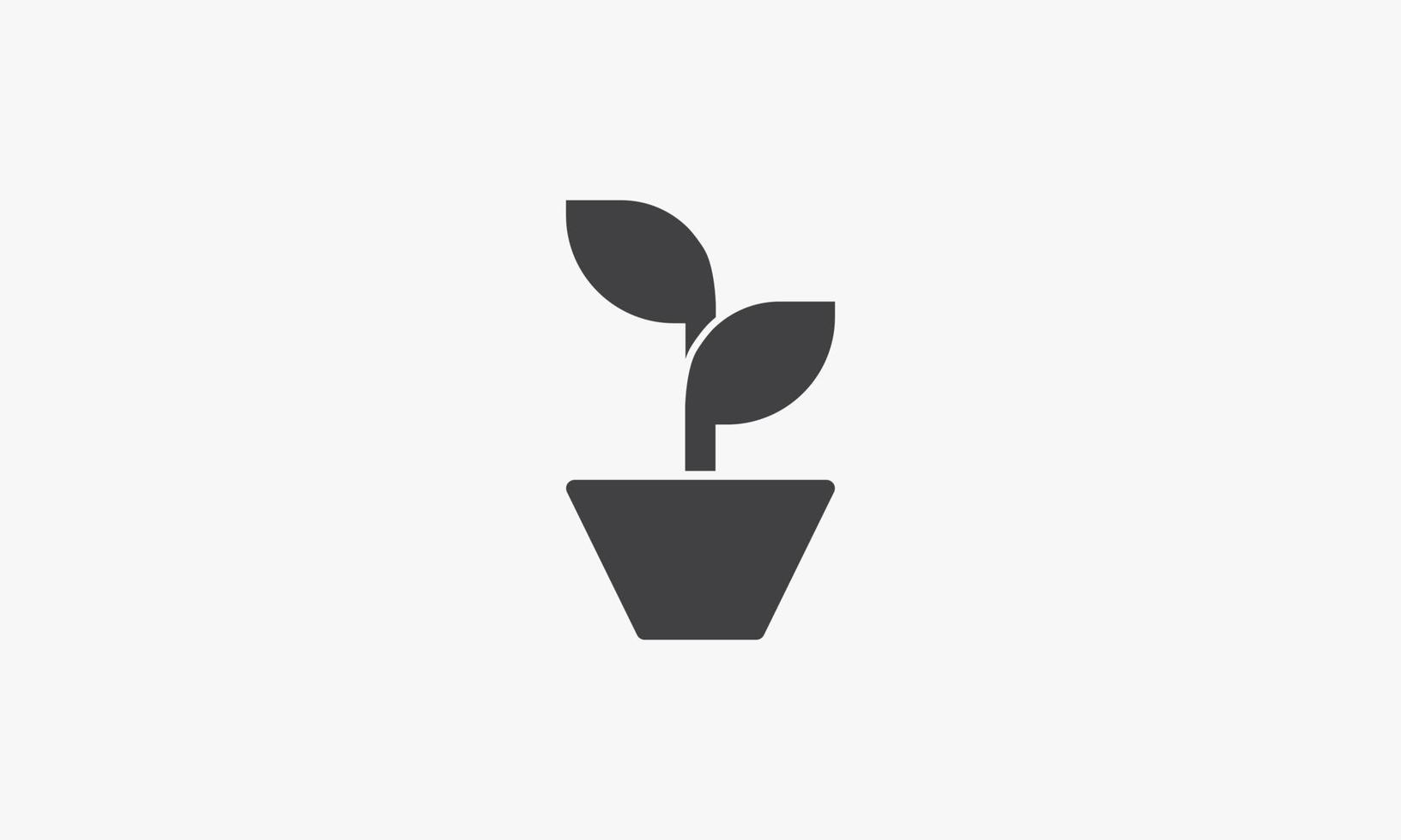 potplanten pictogram vectorillustratie. geïsoleerd op een witte achtergrond. vector