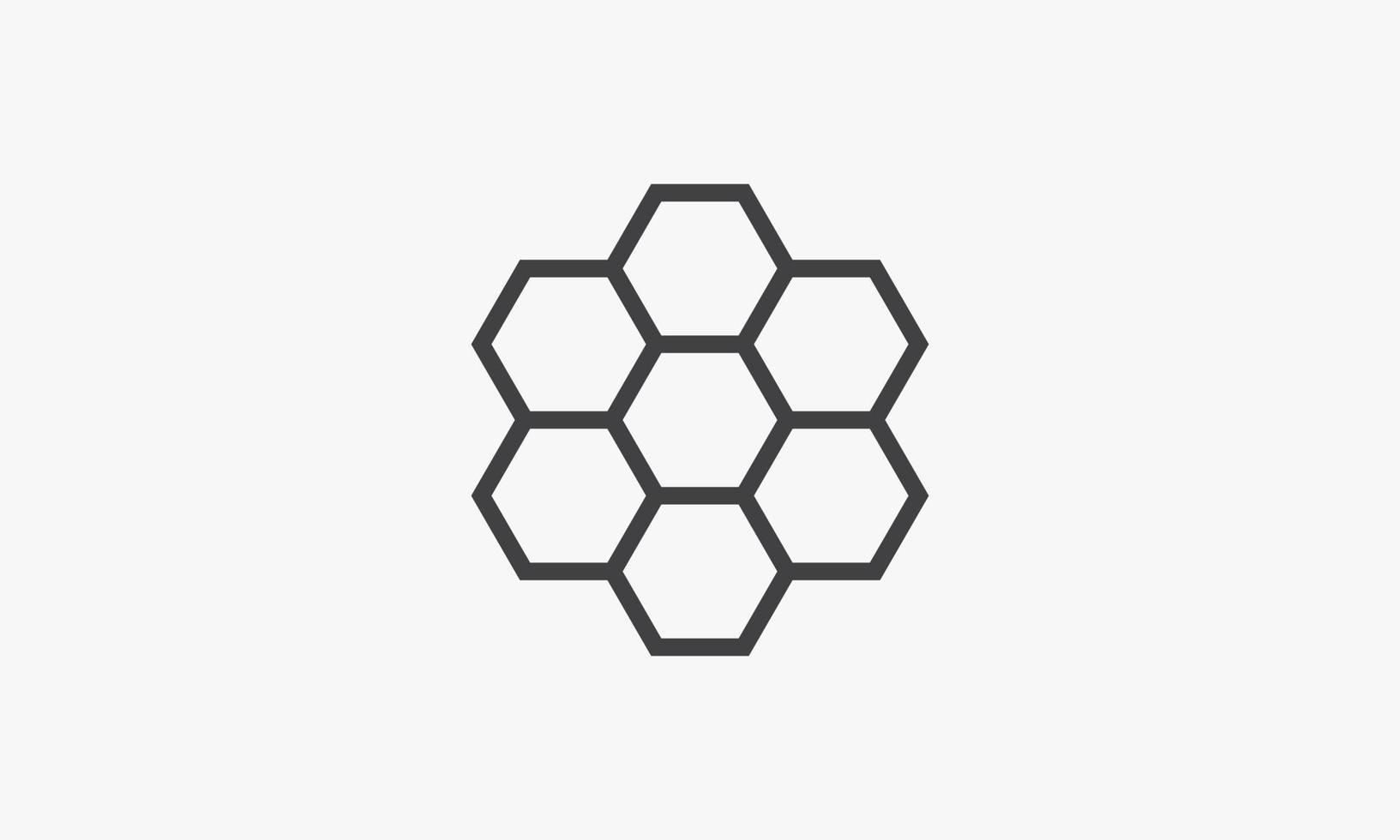lijn icoon bijenkorf honingraat. vectorillustratie op witte achtergrond. vector