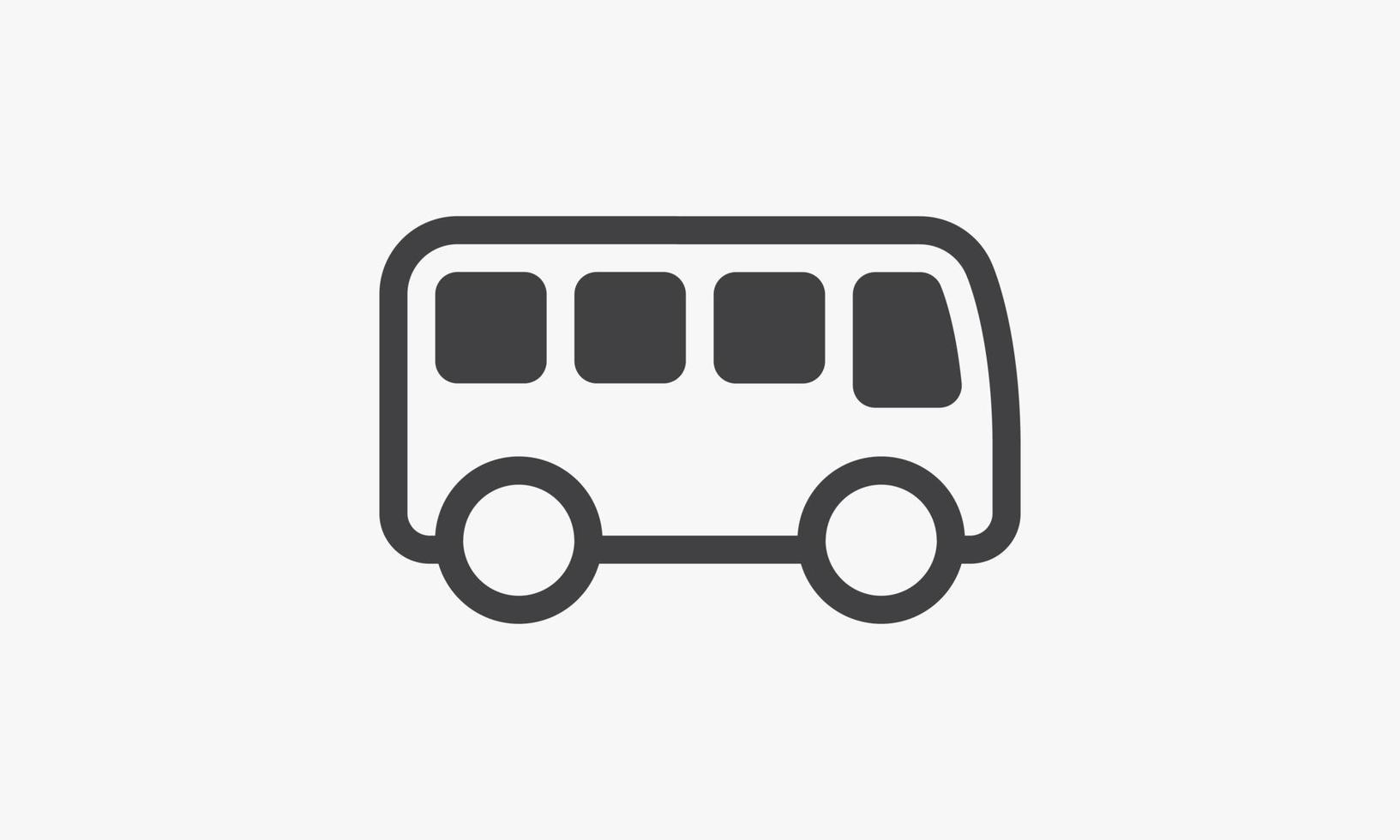 lijn pictogram bus geïsoleerd op een witte achtergrond. vector