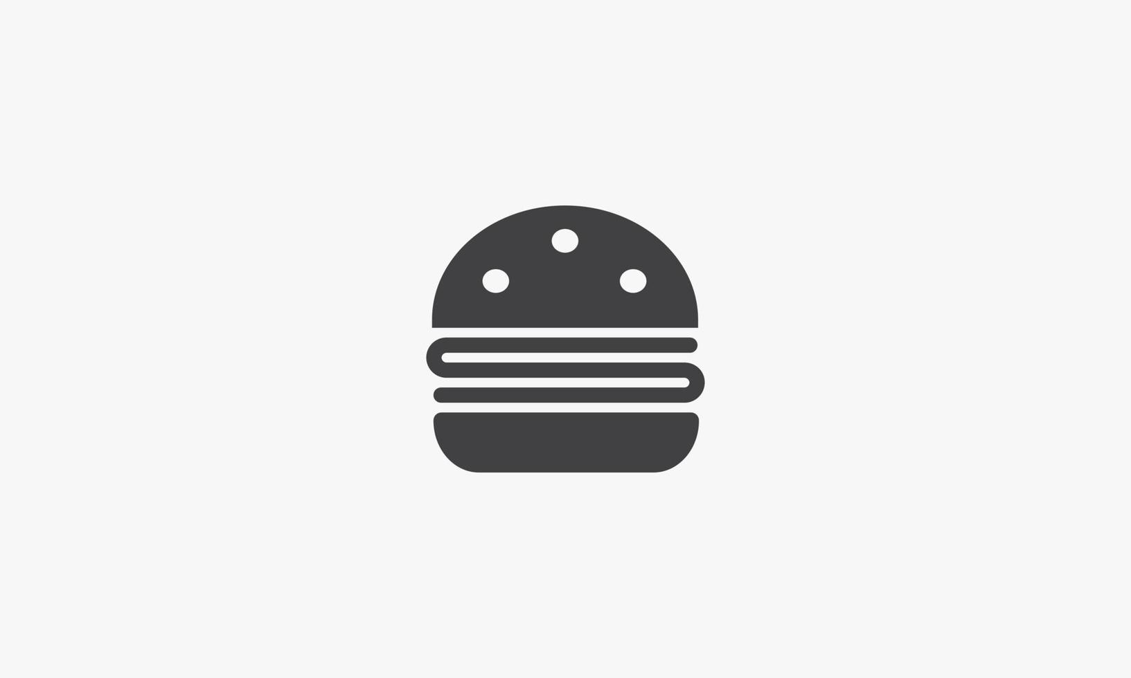 hamburger vectorillustratie op witte achtergrond. creatief icoon. vector